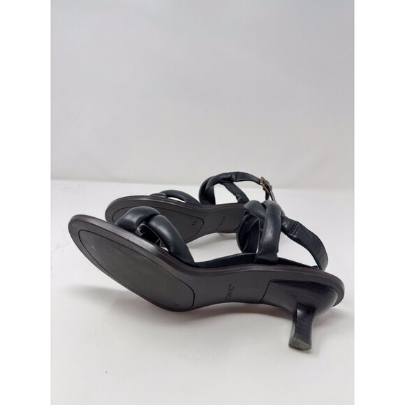 Vionic Angelica Womens Sandals Black Leather Slingback Puffy Kitten Heels US 7 M - Picture 8 of 8